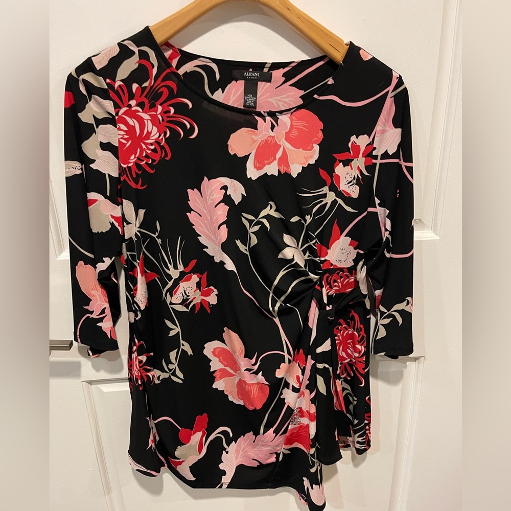 Alfani blouse, OX, with side tie detail